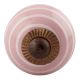 Pink Striped Small Ceramic Knobs Online 